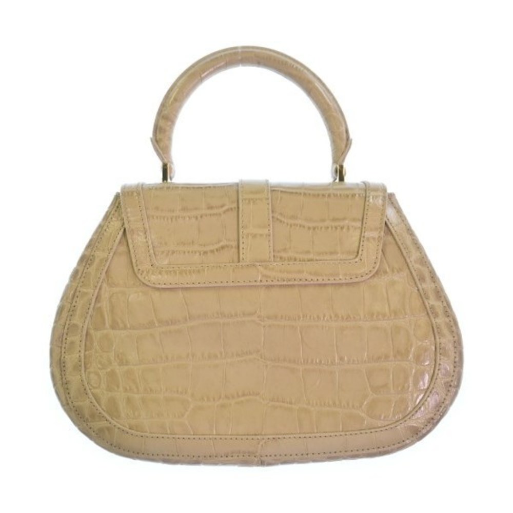 Versace Handle Top Goddess Tan Handbag Bag Greca
